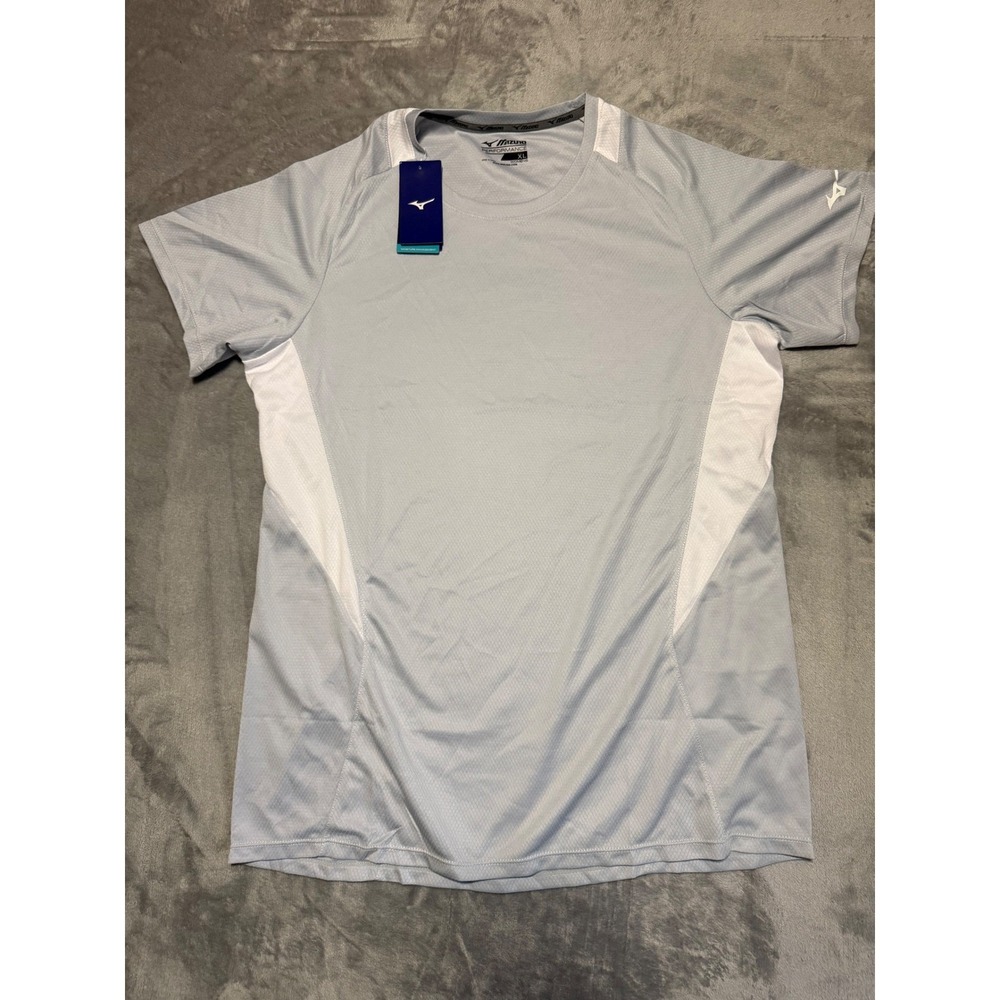 Mizuno Crew Neck Jersey Womens XL Grey White Performance Shirt 350964.9100.07.XL